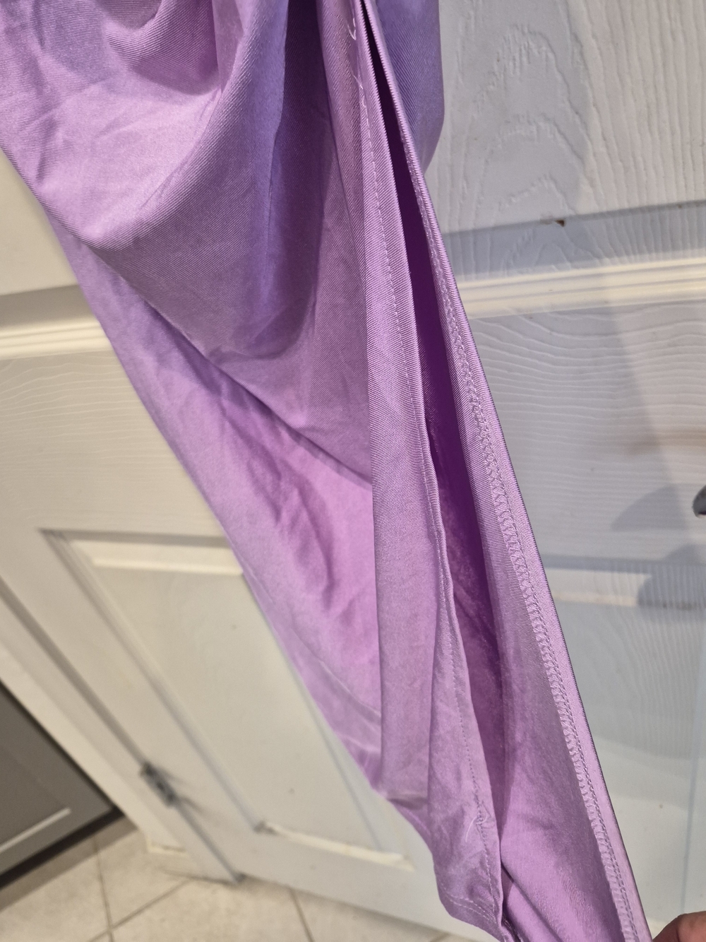 Draped Lilac Ruched Strapless Dress - Picture 3 of 6